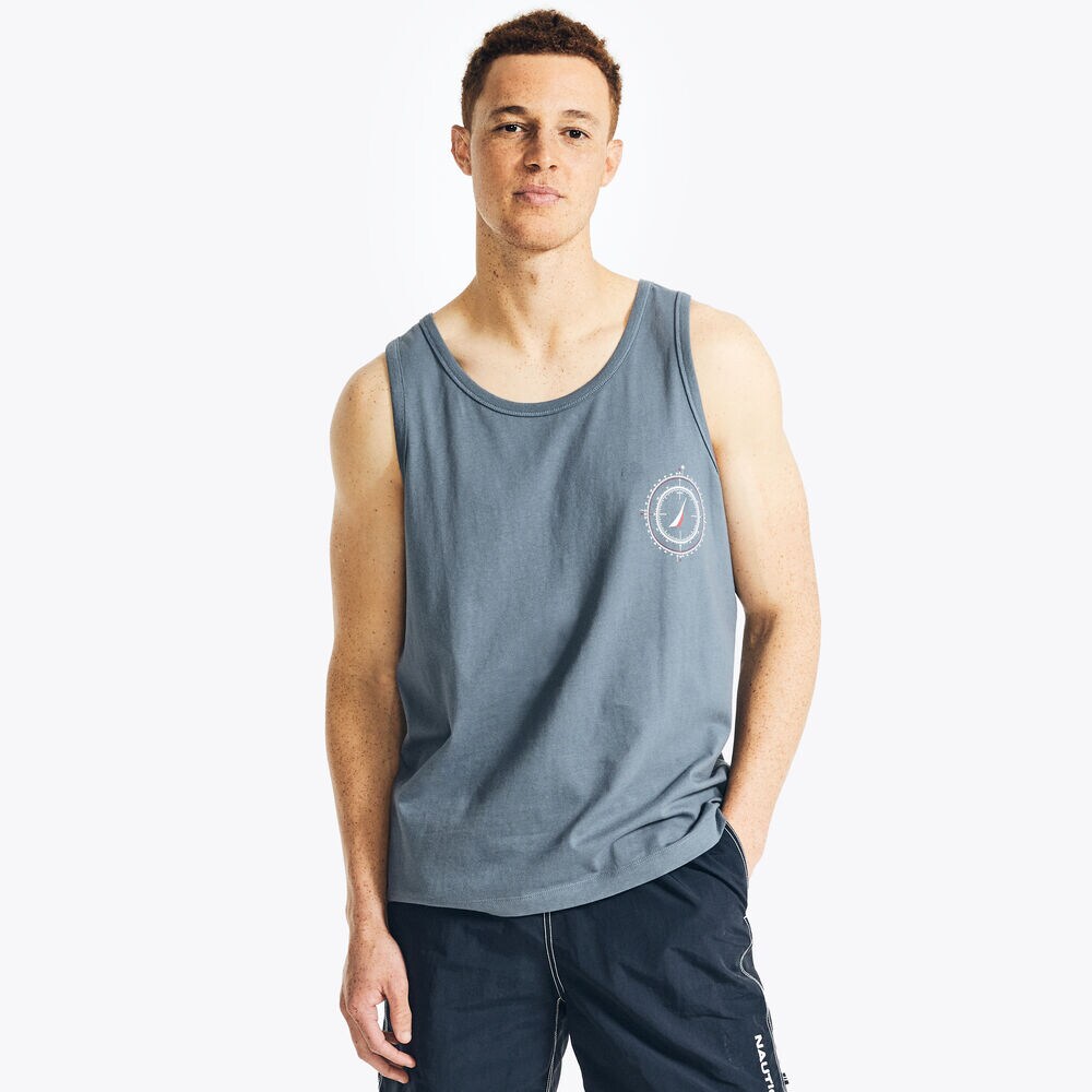 N83 GRAPHIC TANK,Cobalt Wave,large