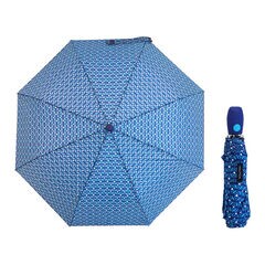 Auto Open Geo Print 43" Umbrella,Aqua Sky,large