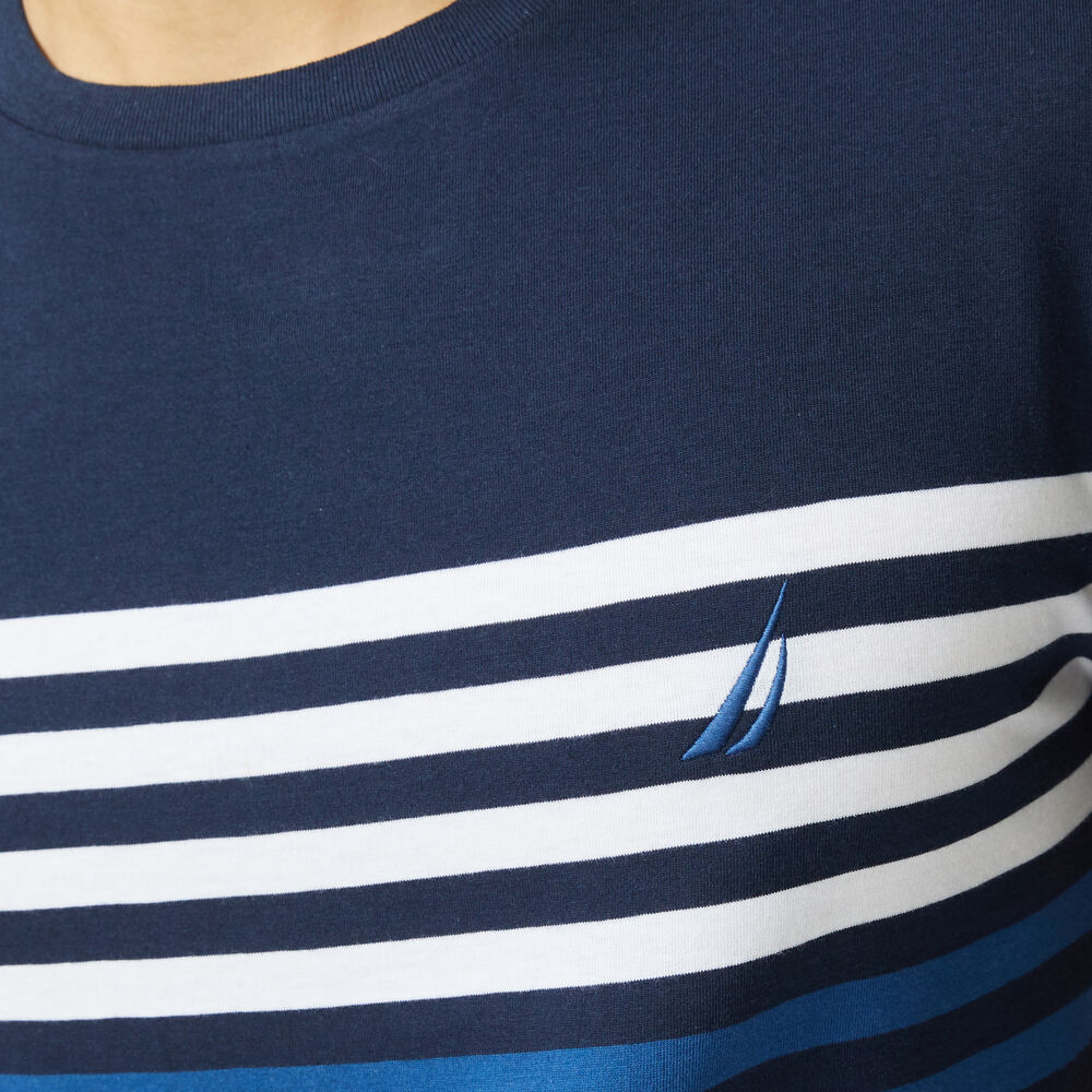 STRIPE BRAND ICON T-SHIRT,Navy,large