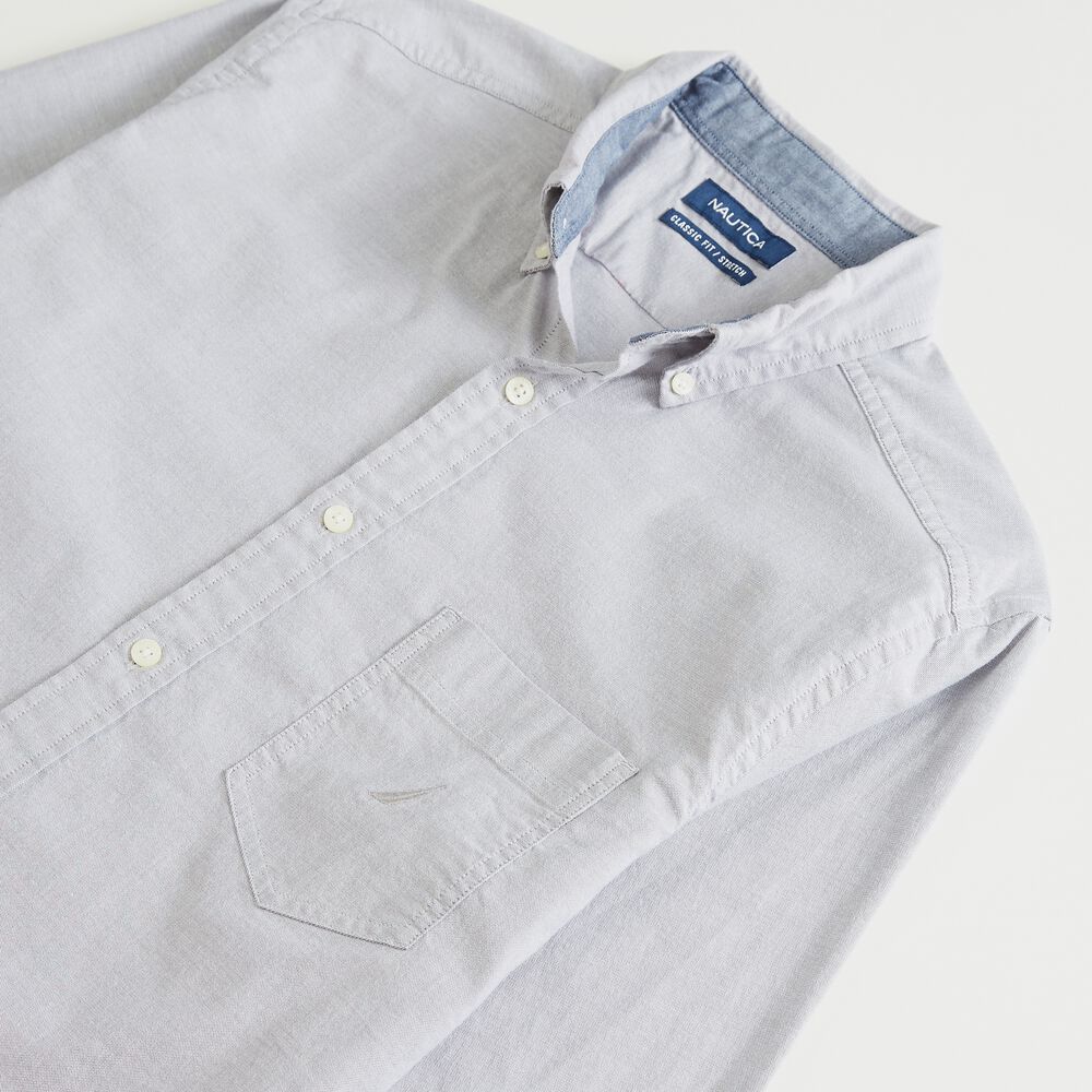 SOLID OXFORD SHIRT,Pewter Grey,large