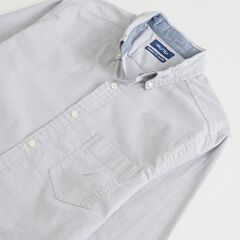 SOLID OXFORD SHIRT,Pewter Grey,large