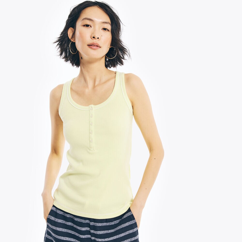RIBBED TANK TOP,Bright Willow,large