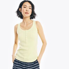 RIBBED TANK TOP,Bright Willow,large