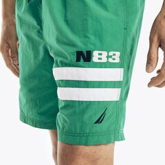 8" LOGO STRIPE QUICK-DRY SWIM,Dark Dill,large