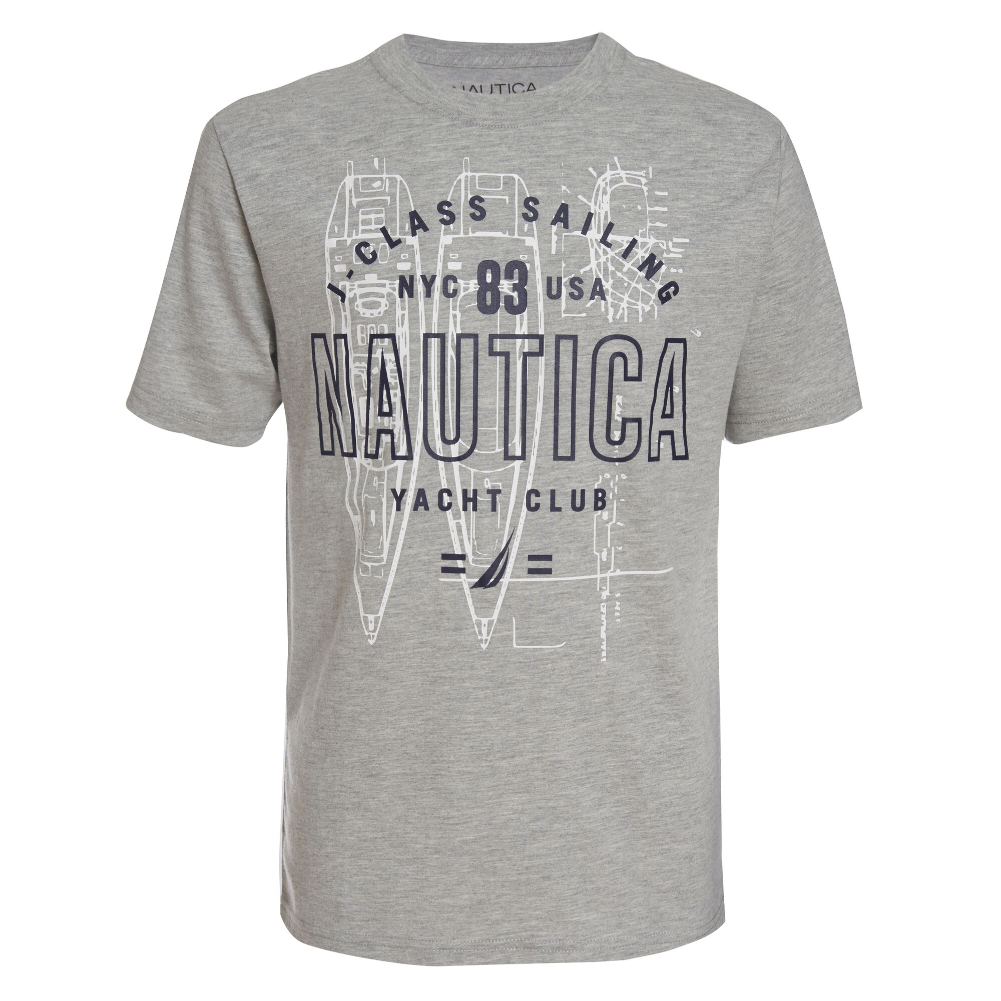 LITTLE BOYS' JOJO SKETCH BOAT TEE (4-7),Grey Heather,large