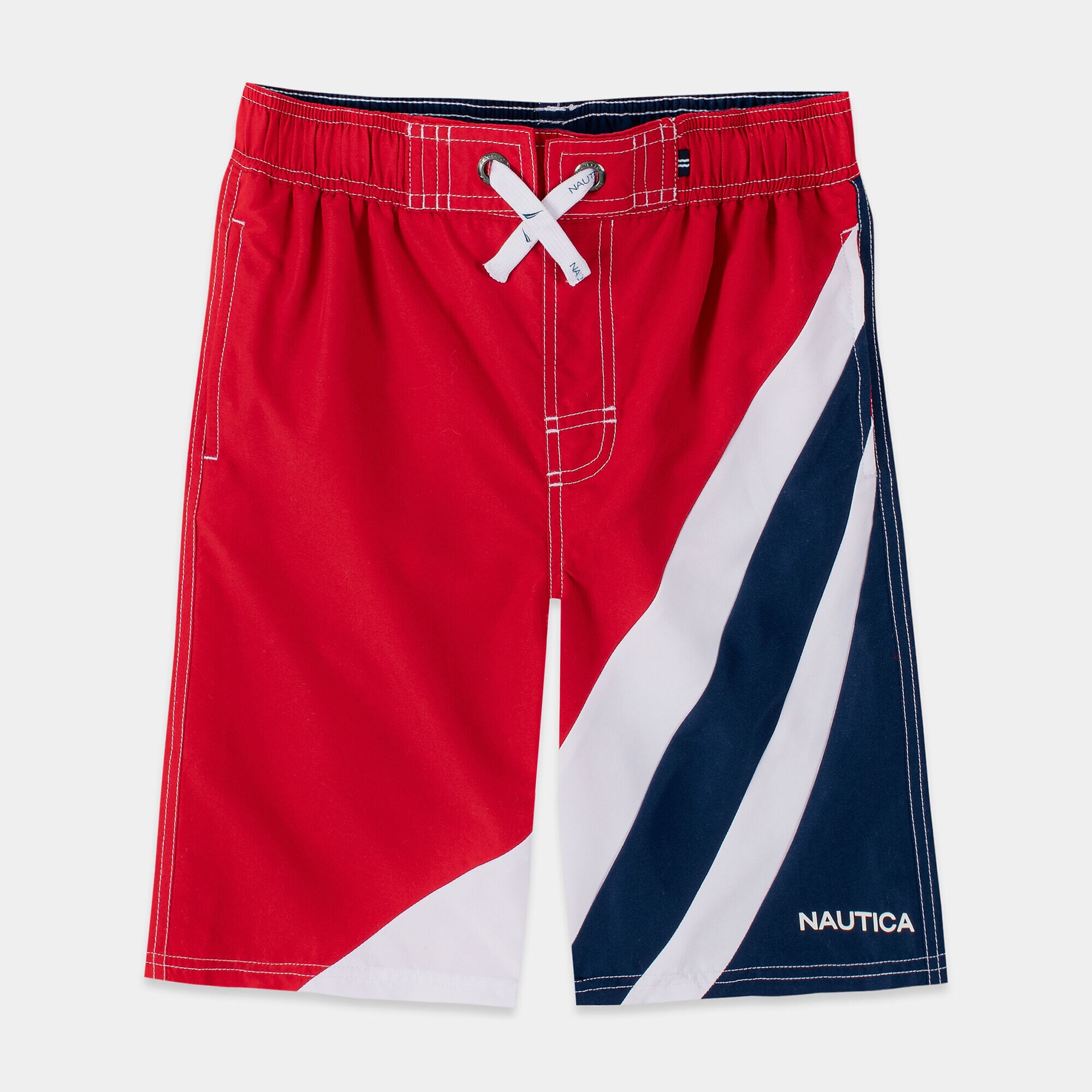 LITTLE BOYS' MAKOA COLORBLOCK SWIM TRUNKS (4-7),Melonberry,large