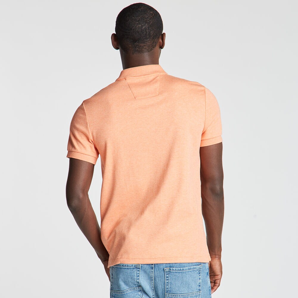 SLIM FIT INTERLOCK POLO,Coral Reef Heather,large