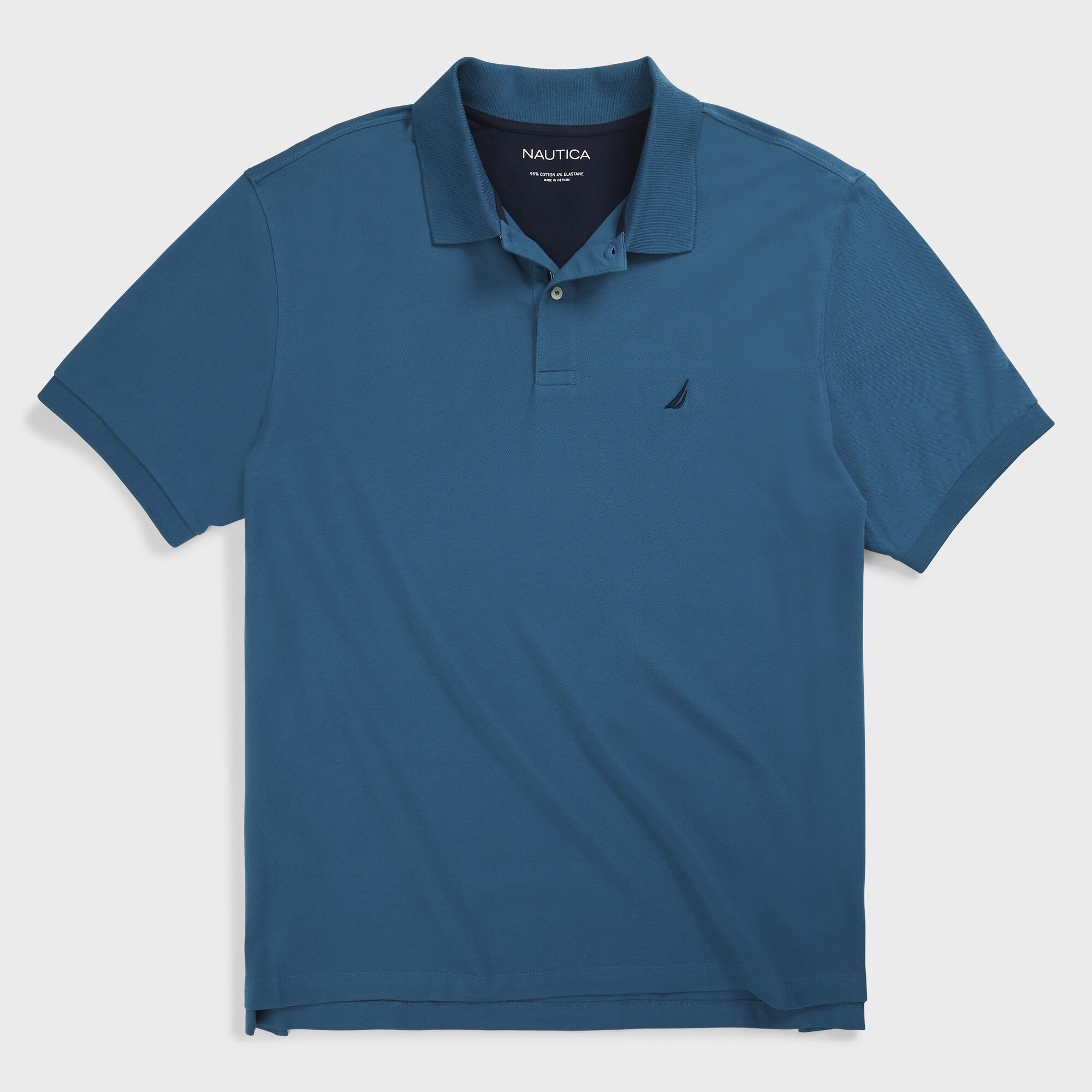 BIG & TALL STRETCH MESH POLO,Blue Heather,large