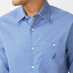 NAVTECH DIAMOND DOT PRINT SHIRT,Windsurf Blue,large