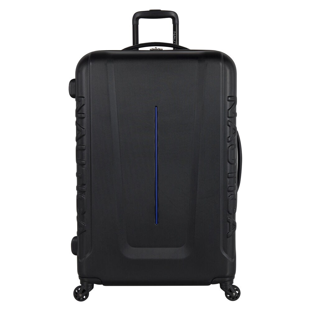 Vernon Bay Hardside Spinner Luggage in Black/Cobalt,True Black,large