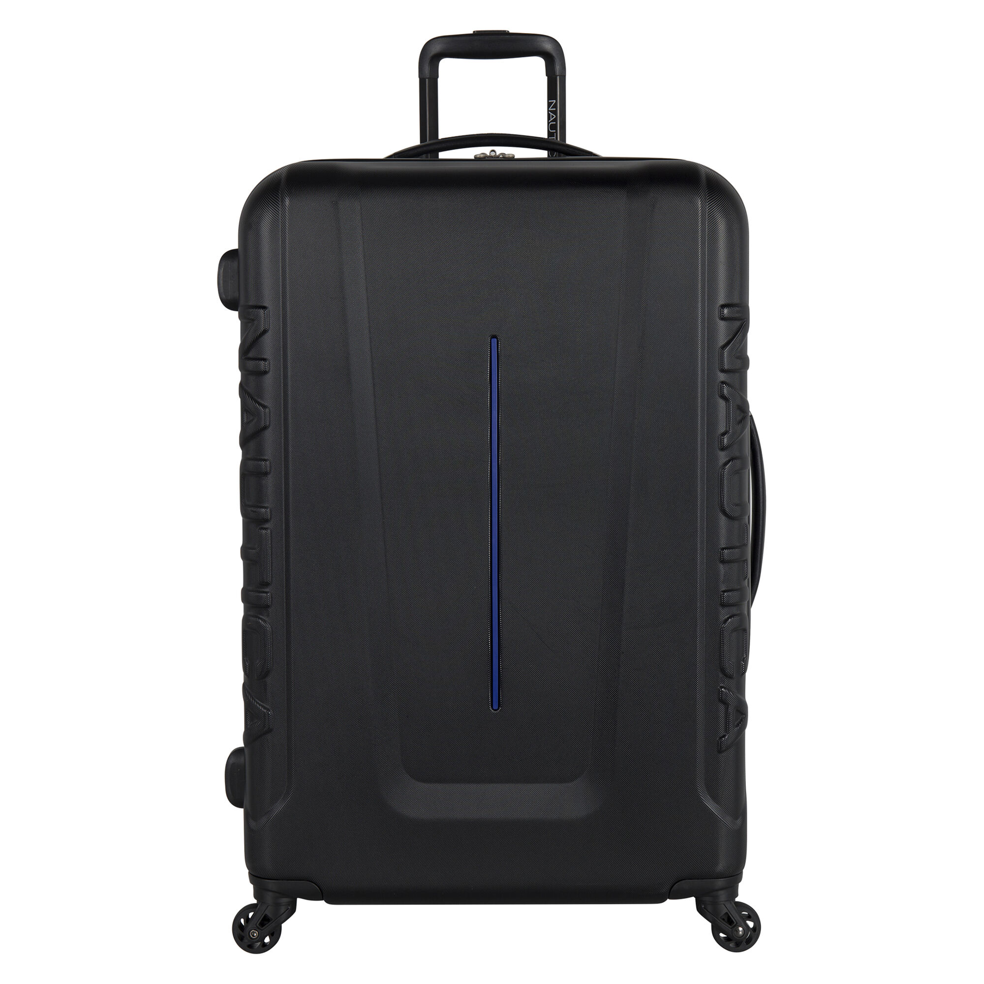 Vernon Bay Hardside Spinner Luggage in Black/Cobalt,True Black,large