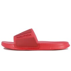 LOGO-EMBOSSED SLIDE SANDAL,Nautica Red/Orange,large
