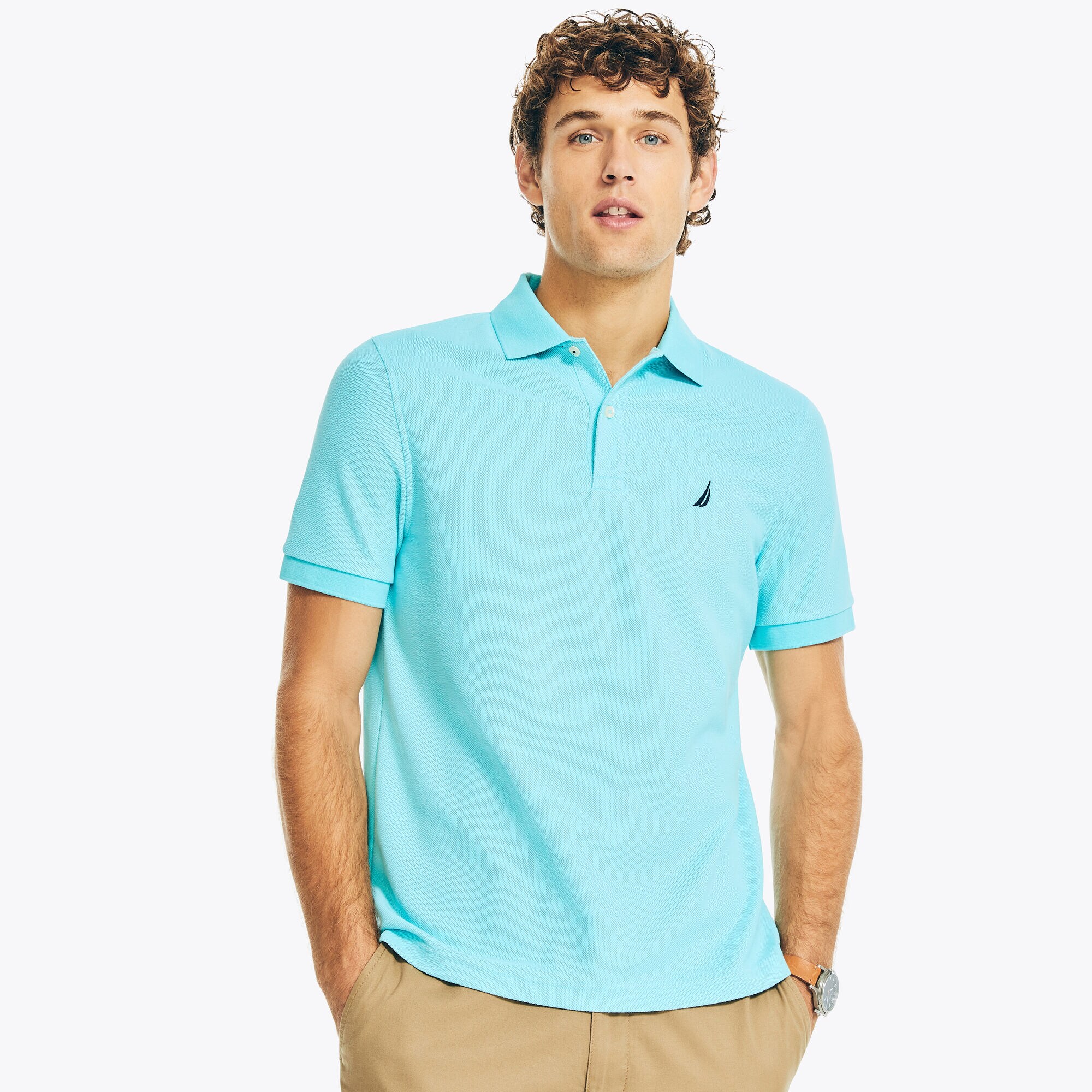 CLASSIC FIT POLO,Angel Blue,large