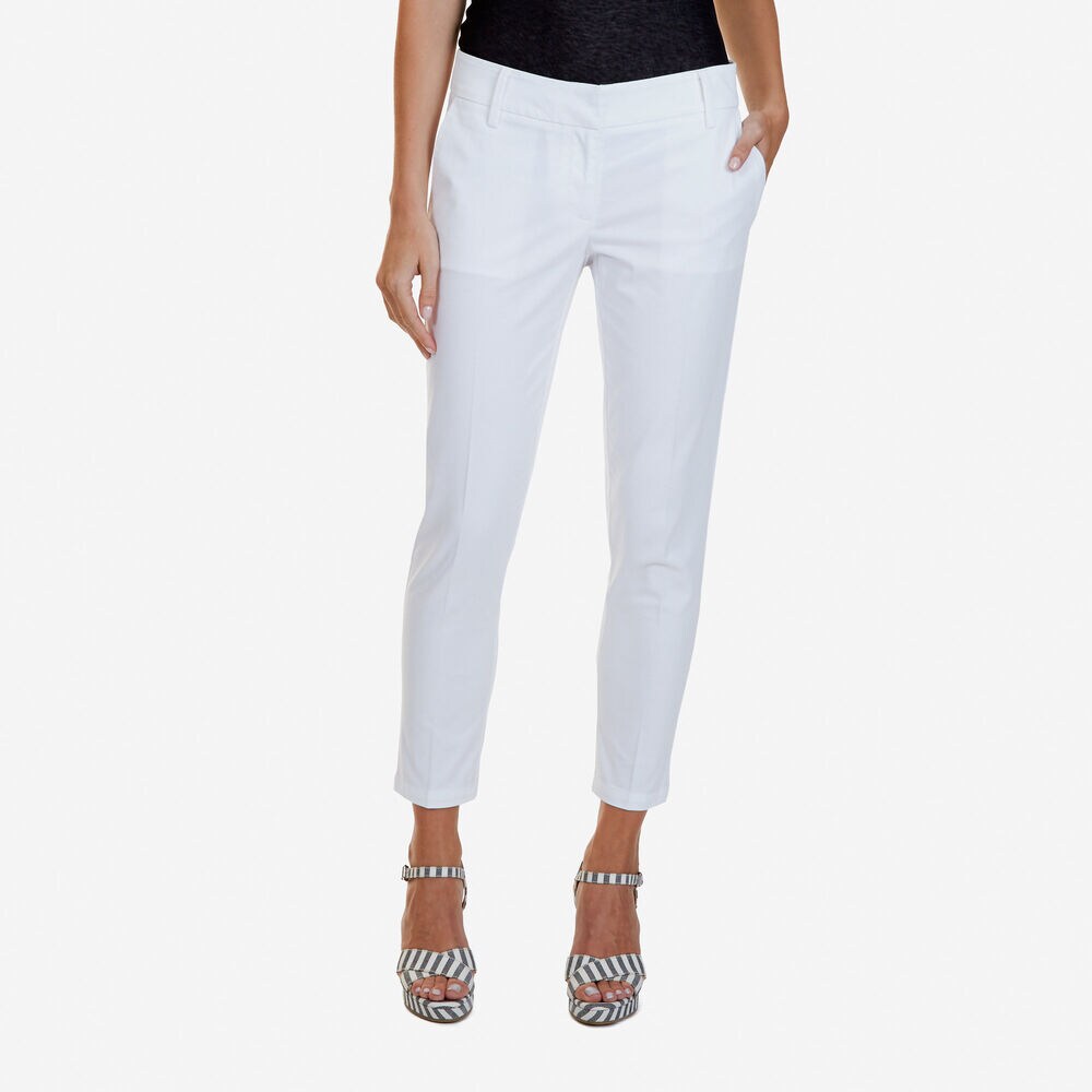 Slim-Leg Cropped Pant,Bright White,large