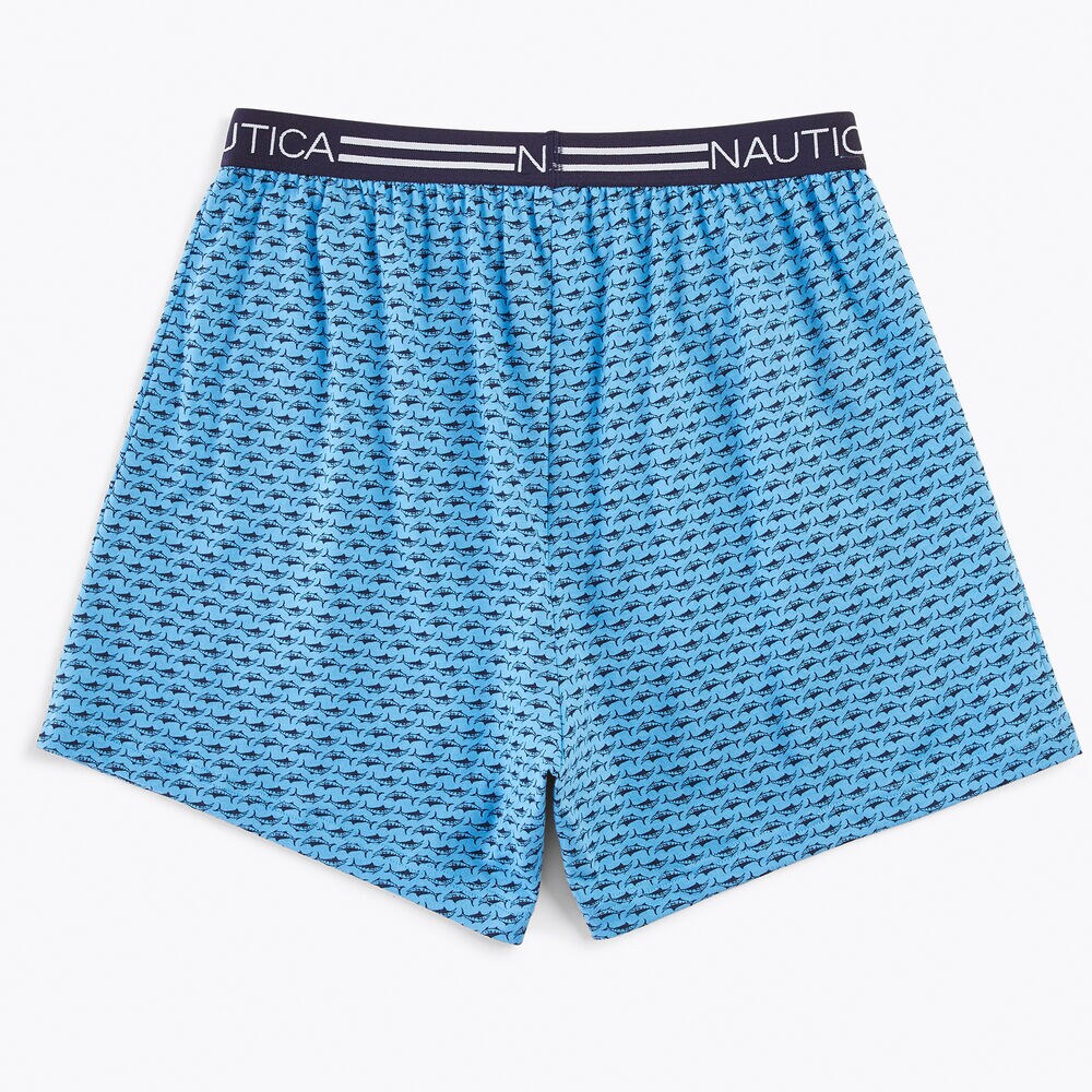 Marlin Print Knit Boxer,Haze,large
