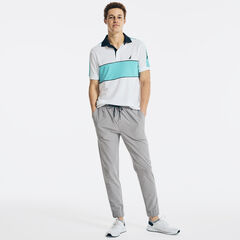 NAVTECH CLASSIC FIT CHEST-STRIPE POLO,Bright White,large