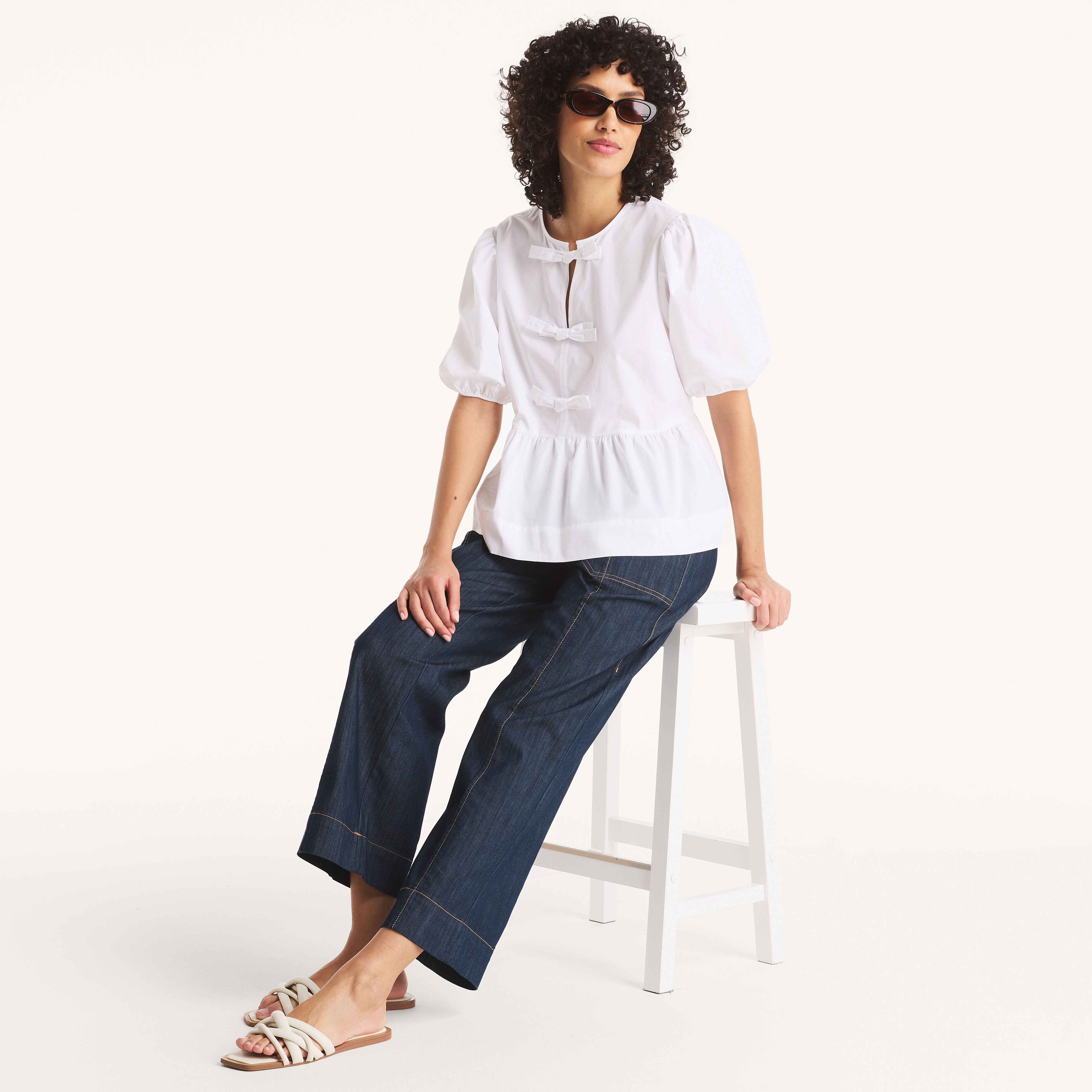 Peplum Bow Top | Nautica