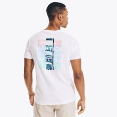 NAUTICA SAILING GRAPHIC T-SHIRT,Bright White,large