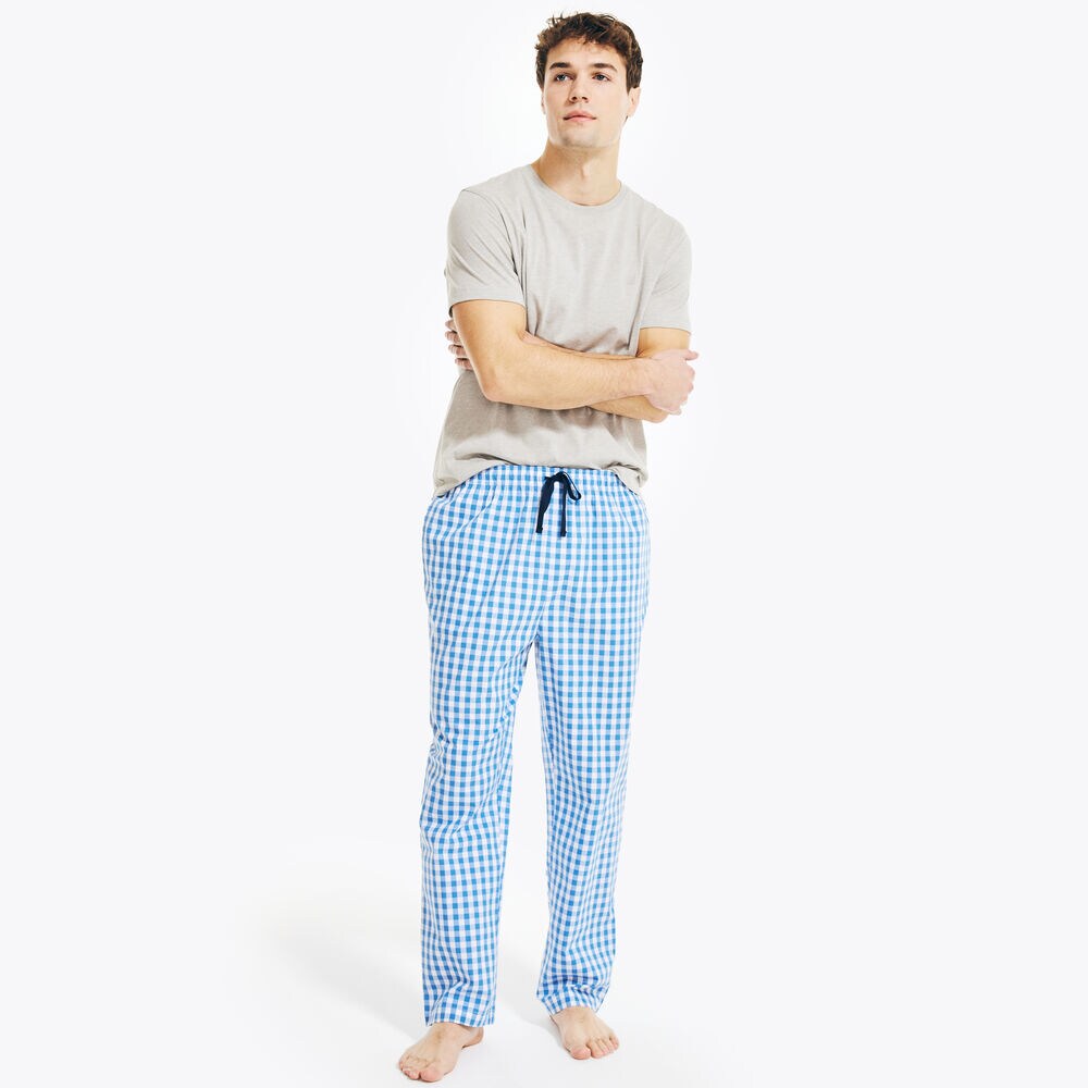 PLAID PAJAMA PANT SET,Grey Heather,large