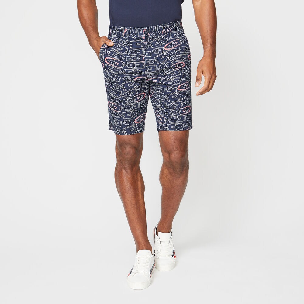 9.5" SPEEDBOAT PRINT SHORT,Navy,large