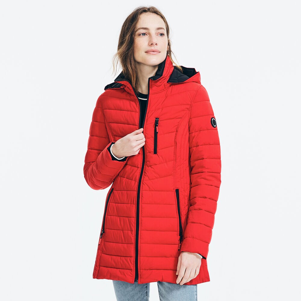 LIGHTWEIGHT QUILTED COAT,Tomales Red,large