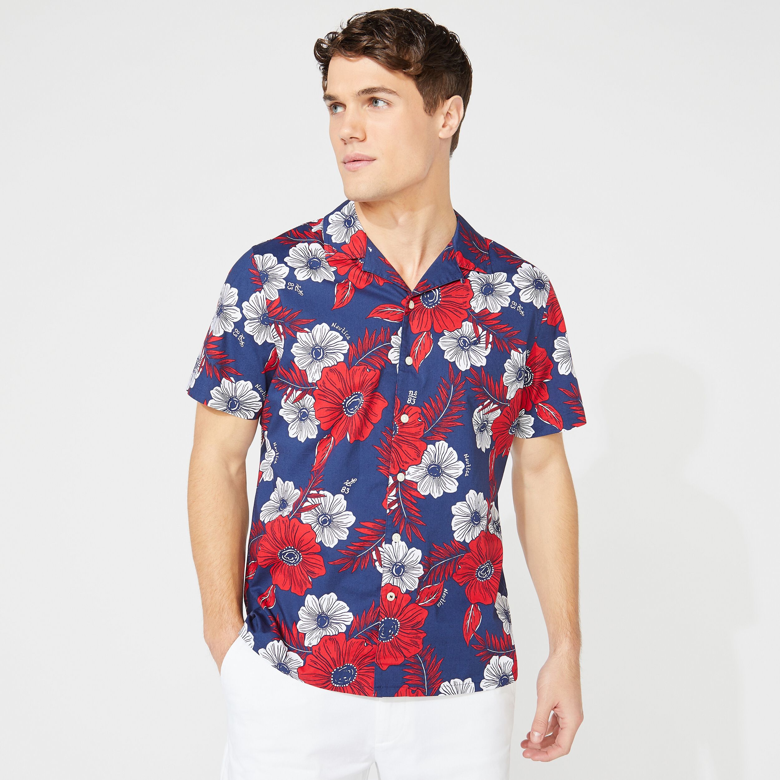 polo floral button down