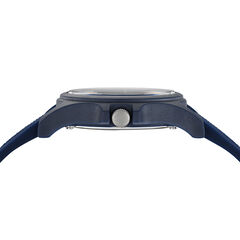 JAVA SEA TEXTURED SILICONE 3-HAND WATCH,Multi,large