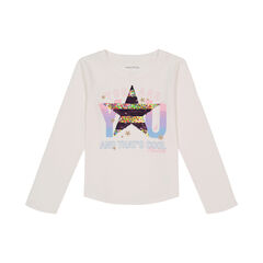 Girls' You Are You Long-Sleeve T-Shirt (7-16),Antique White Wash,large