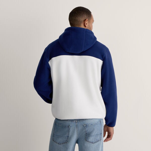 Color Blocked Logo Fleece Hoodie