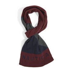 KNIT NAUTICAL LOGO SCARF,Rio Red,large