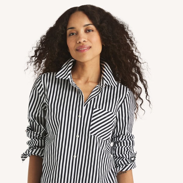 Striped Button-Up Shirt