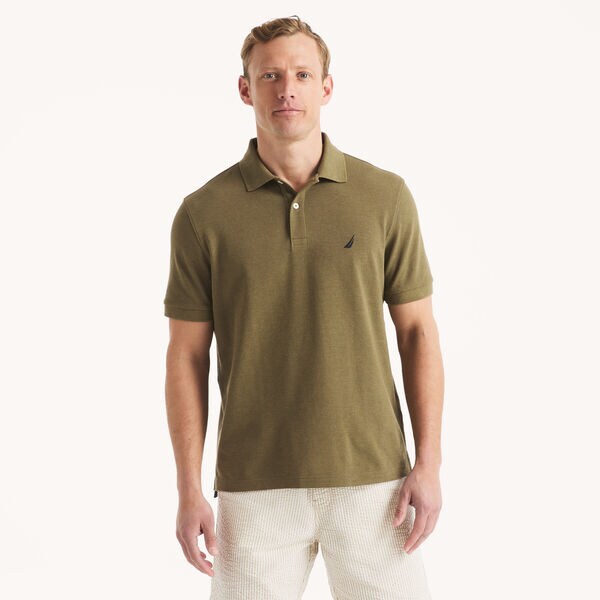Classic Fit Heather Deck Polo