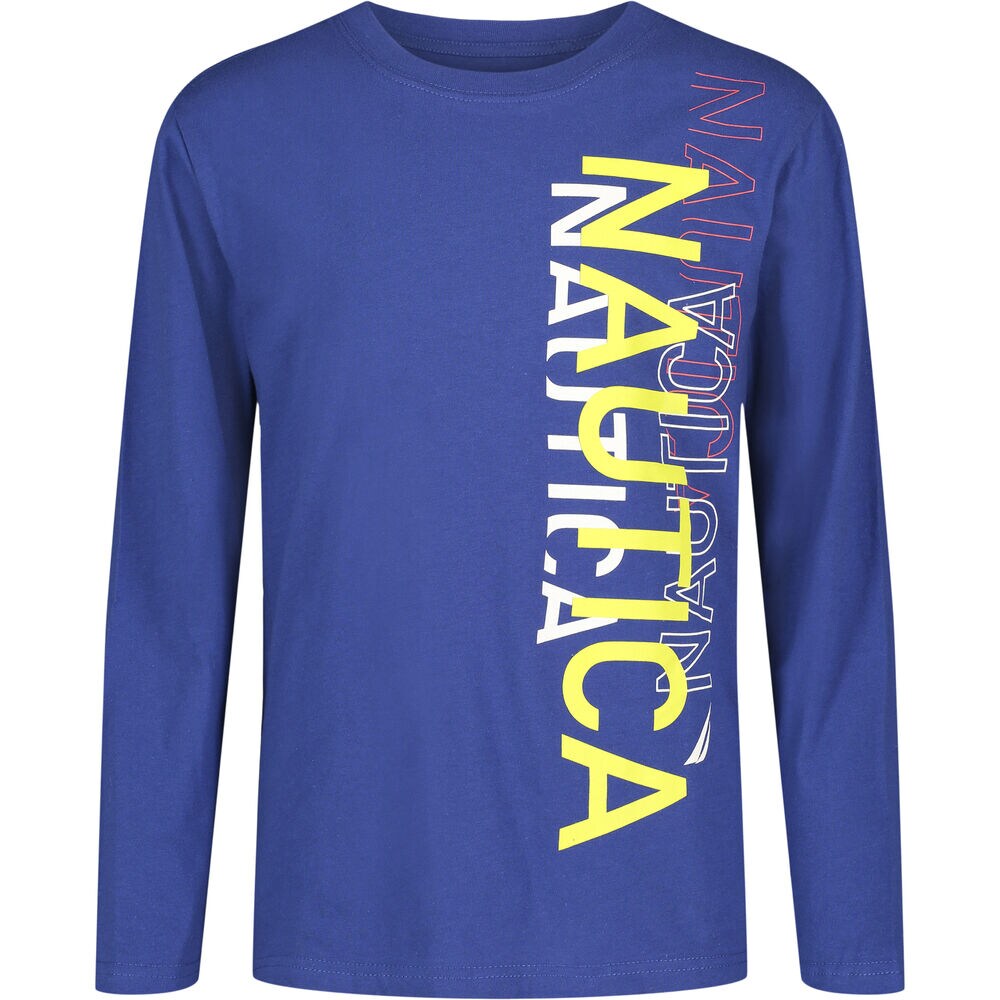 LITTLE BOYS' MULTI LOGO LONG-SLEEVE T-SHIRT (4-7),Navy Dusk,large