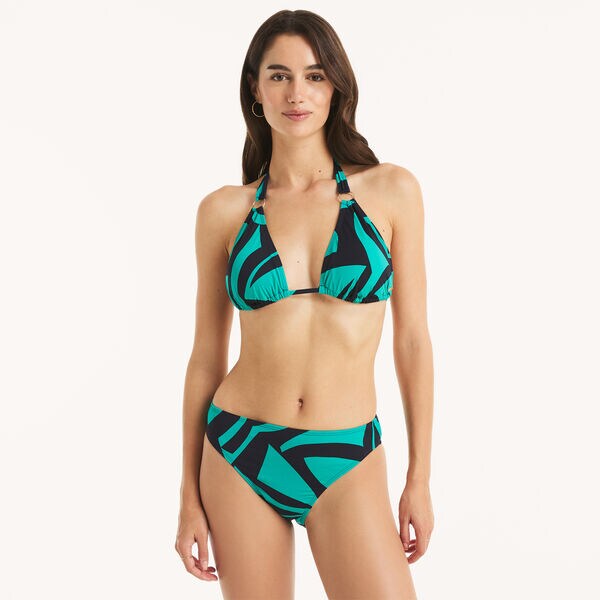 Printed Triangle Swim Top