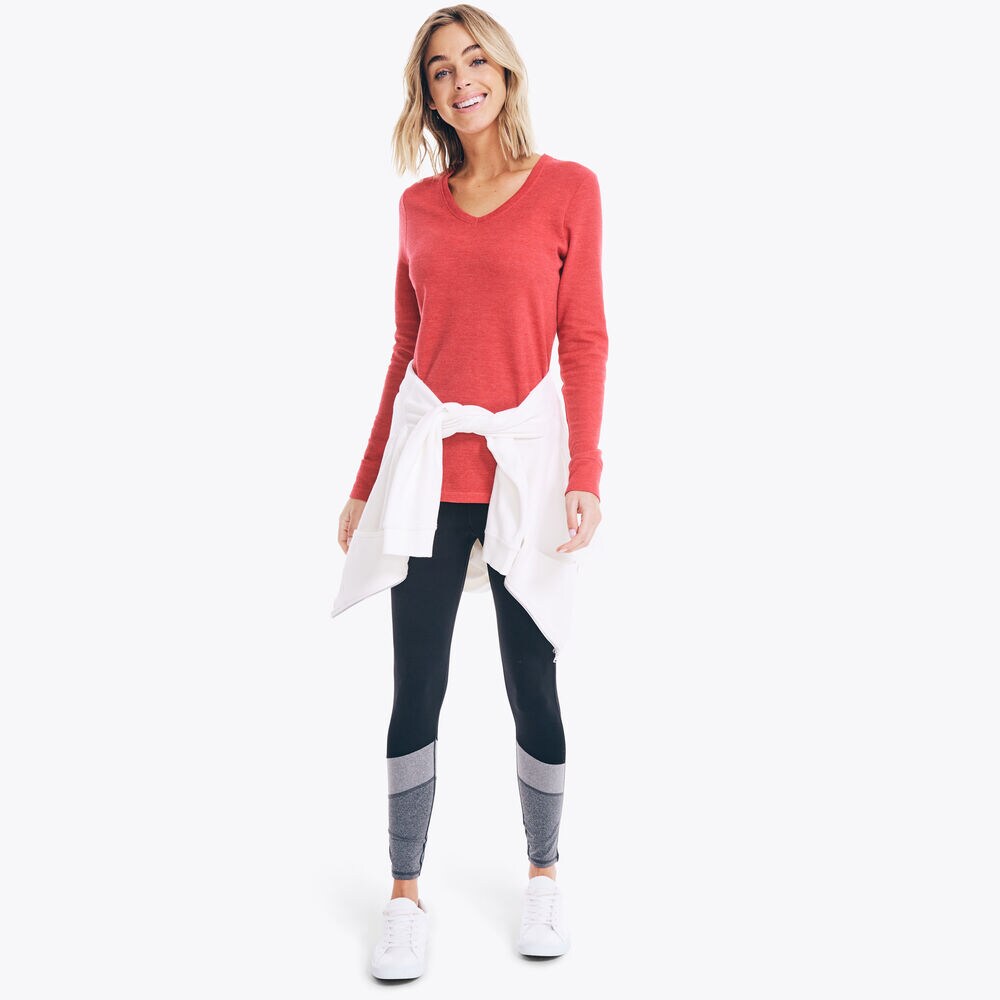LONG-SLEEVE V-NECK THERMAL ,Shore Rose,large