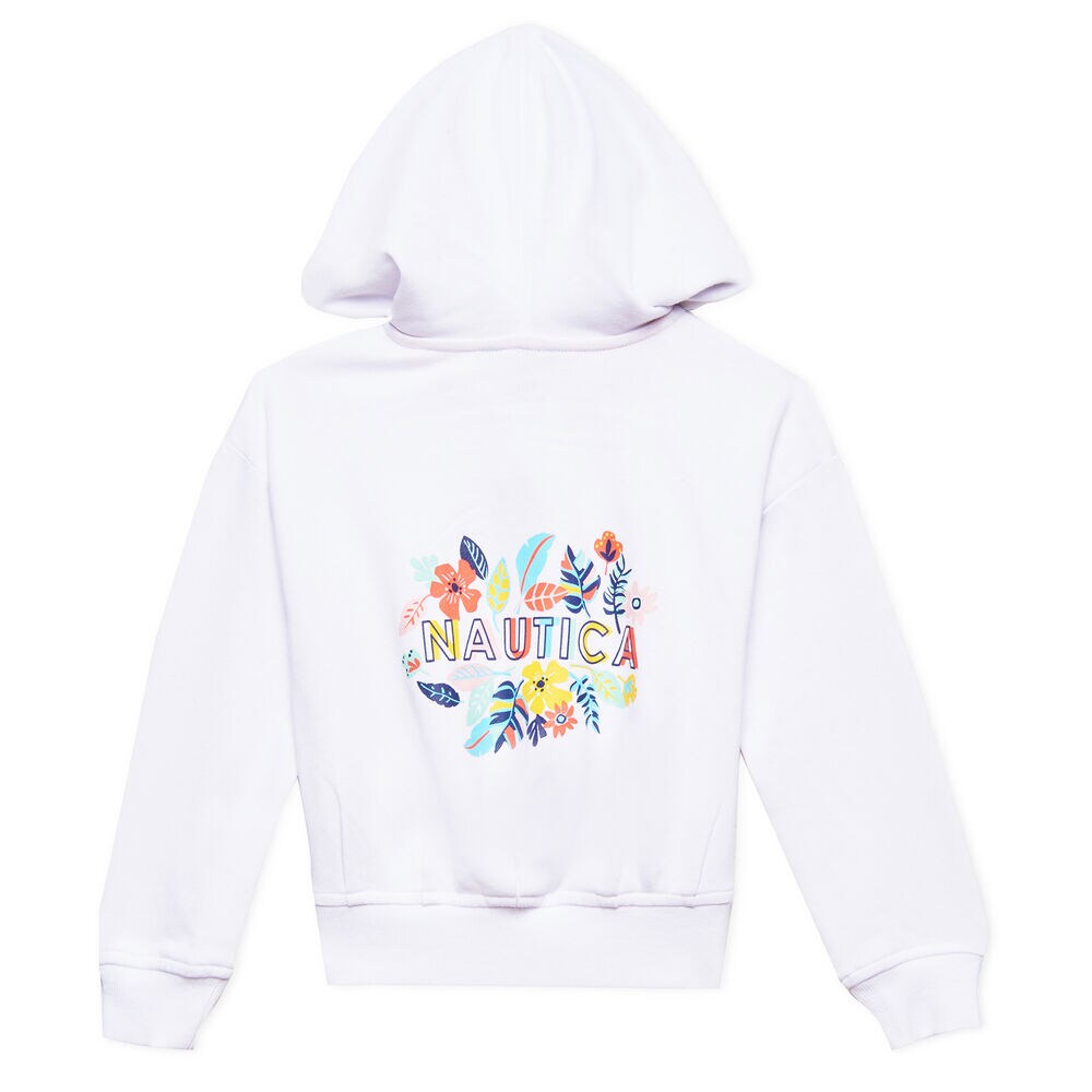 TODDLER GIRLS' PRINTED BACK FRENCH TERRY HOODIE (2T - 4T),Antique White Wash,large