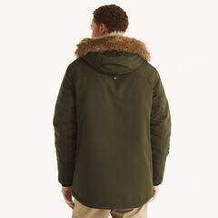 Faux-Fur-Trimmed Parka,Hillside Olive,large