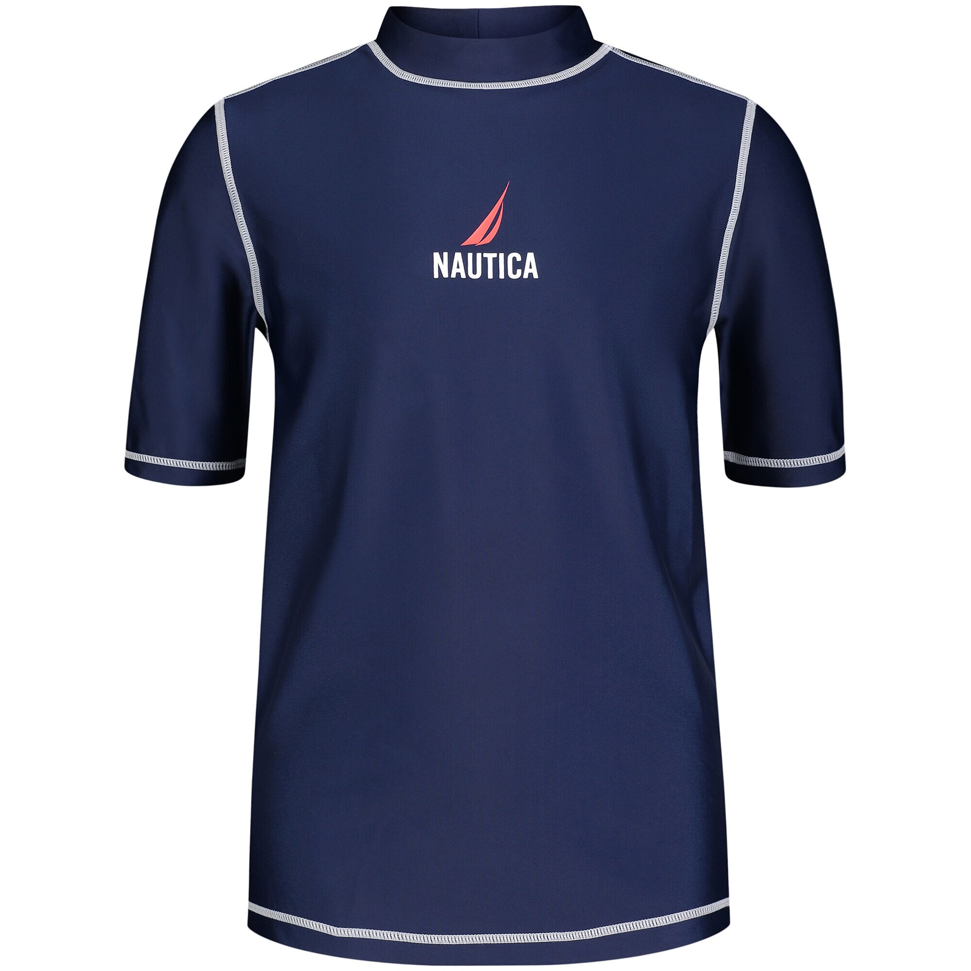Little Boys' Short Sleeve Rash Guard (4-7),J Navy,large