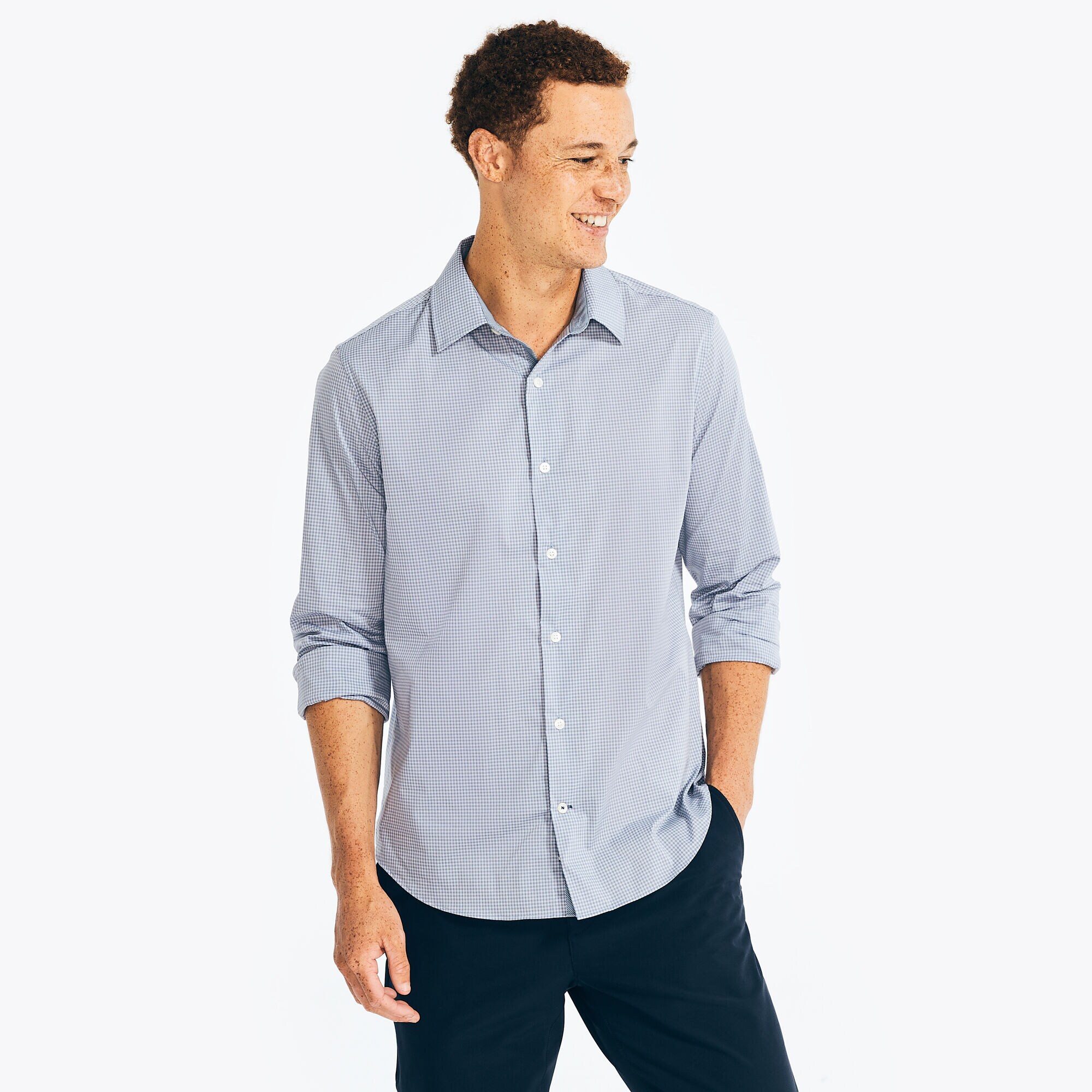NAVTECH TRIM FIT SHIRT,Delphinium Blue,large
