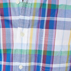 BIG & TALL CLASSIC FIT PLAID SHIRT,Varsity Blue Wash,large