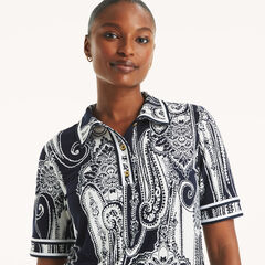 Soft Touch Printed Polo,Sail White,large