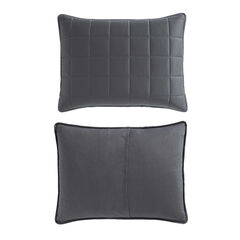 Brushed Micro Jersey Grey King Quilt-Sham Set,Mist Heather,large