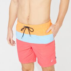 8" COLORBLOCK QUICK-DRY SWIM,Orange,large
