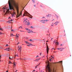 ISLAND PRINT SHORT-SLEEVE SHIRT,Riggin Red,large