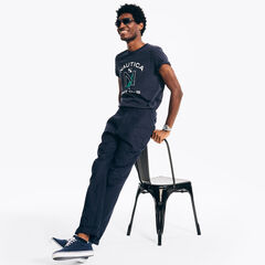 Yacht Club Graphic T-Shirt,Navy,large