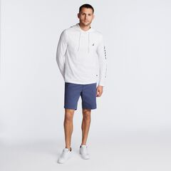 GRAPHIC LONG-SLEEVE T-SHIRT HOODIE,Bright White,large