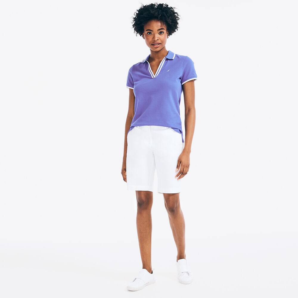 10" STRETCH-TWILL SHORT,Bright White,large