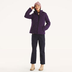 Puffer Jacket With Removable Hood,Electric Purple,large
