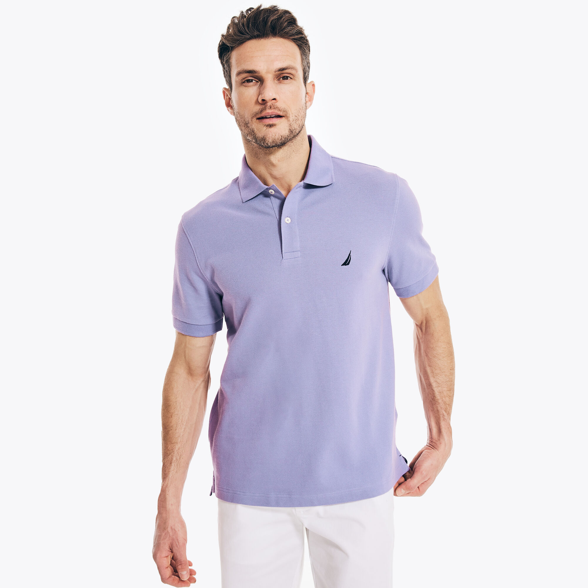 CLASSIC FIT DECK POLO,Ocean Violet,large