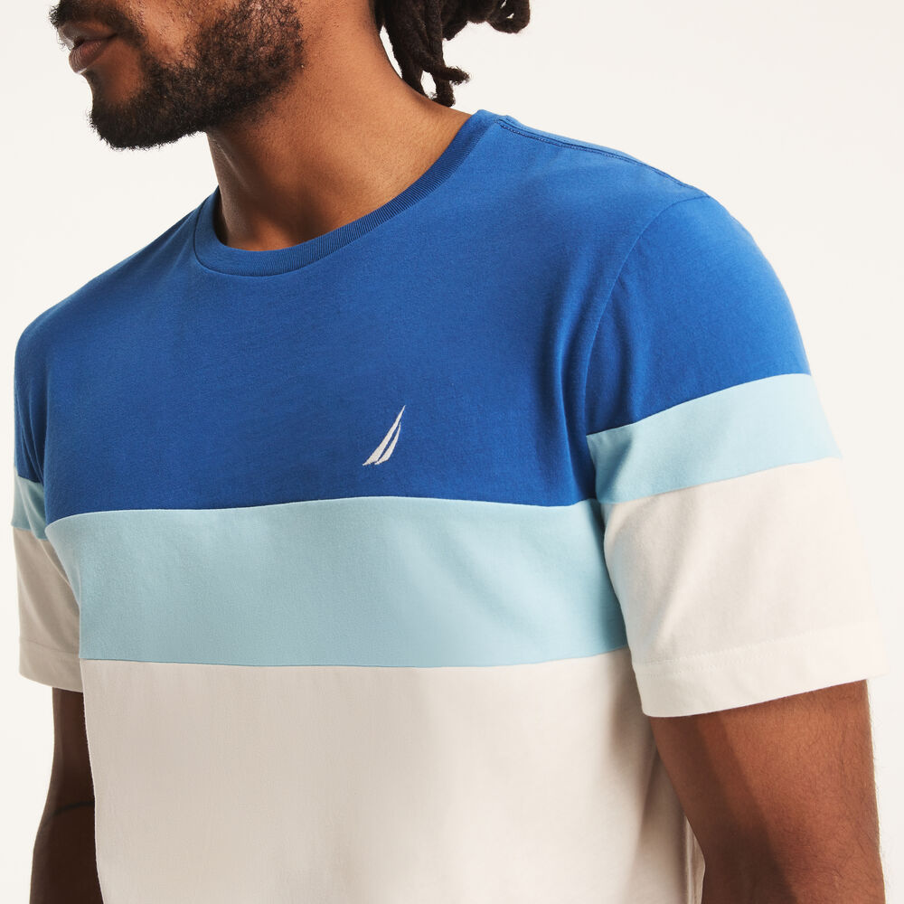 Colorblock T-Shirt,Windsurf Blue,large